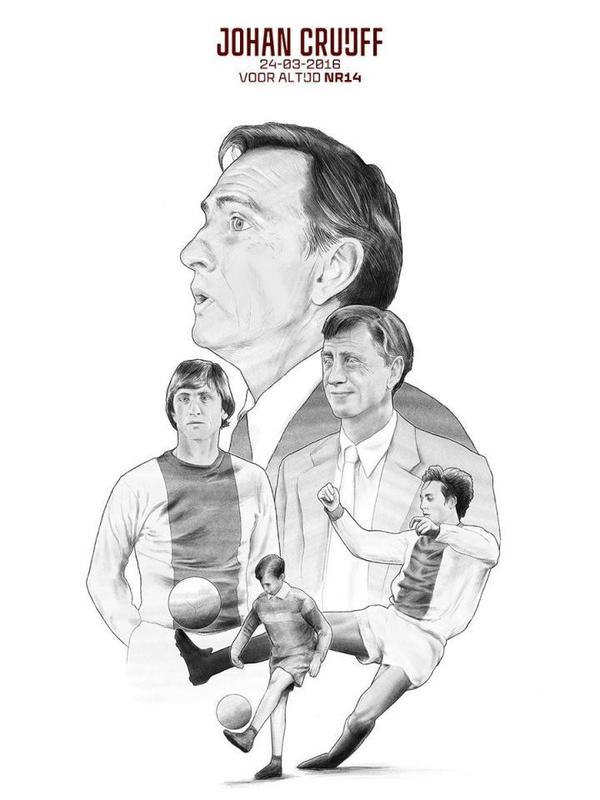  克鲁伊夫逝世十周年之际；阿贾克斯深情发布纪念海报；永远的14号精神永存。 体育新闻 克鲁伊夫逝世十周年之际；阿贾克斯深情发布纪念海报；永远的14号精神永存。 体育新闻