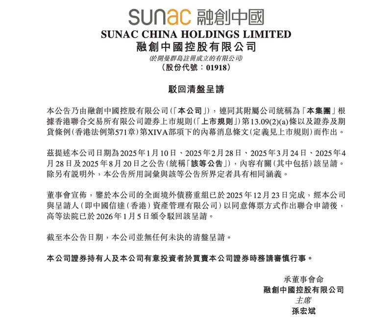  从清盘呈请到债务重组：融创中国债务化解全流程深度拆解 新闻 从清盘呈请到债务重组：融创中国债务化解全流程深度拆解 新闻