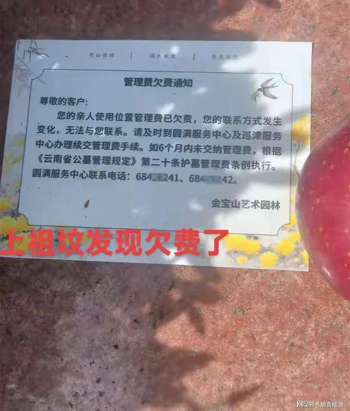  墓碑上的欠费单：公墓经营的规则边界与情感底线 新闻