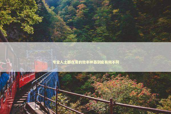 专业人士都在用的效率神器到底有何不同 专业人士都在用的效率神器到底有何不同 IT技术